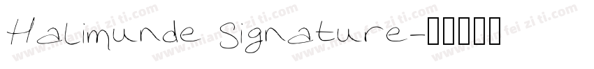 Halimunde Signature字体转换